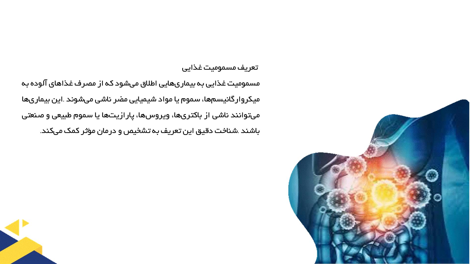 پاورپوینت در مورد راه‌های درمان مسمومیت غذایی در منزل